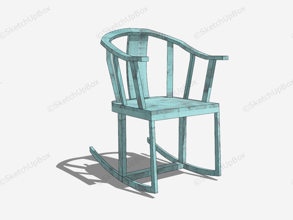 Rocking Chair With Arms sketchup model preview - SketchupBox