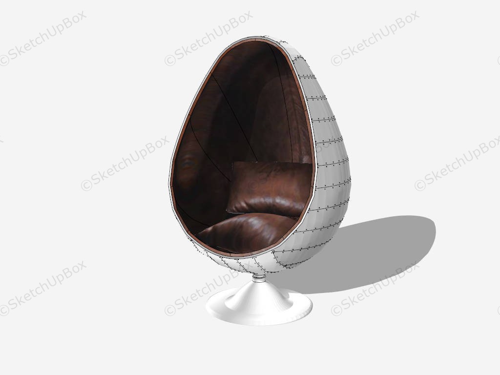 Decorative Egg Chair sketchup model preview - SketchupBox