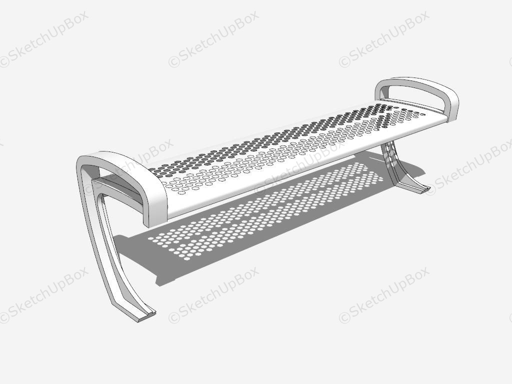 Perforated Steel Bench sketchup model preview - SketchupBox