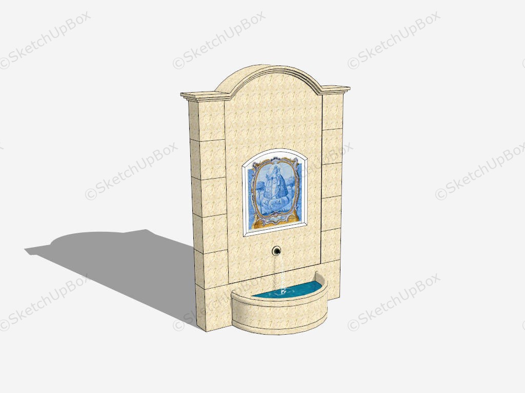 Wall Mount Water Fountain sketchup model preview - SketchupBox