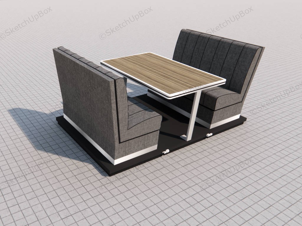 Restaurant Banquette Seating sketchup model preview - SketchupBox