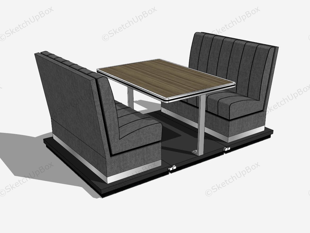 Restaurant Banquette Seating sketchup model preview - SketchupBox