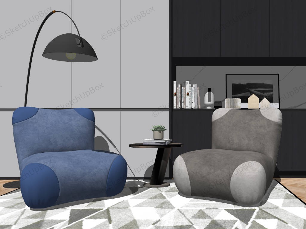Bean Bag Sideboard Living Room sketchup model preview - SketchupBox