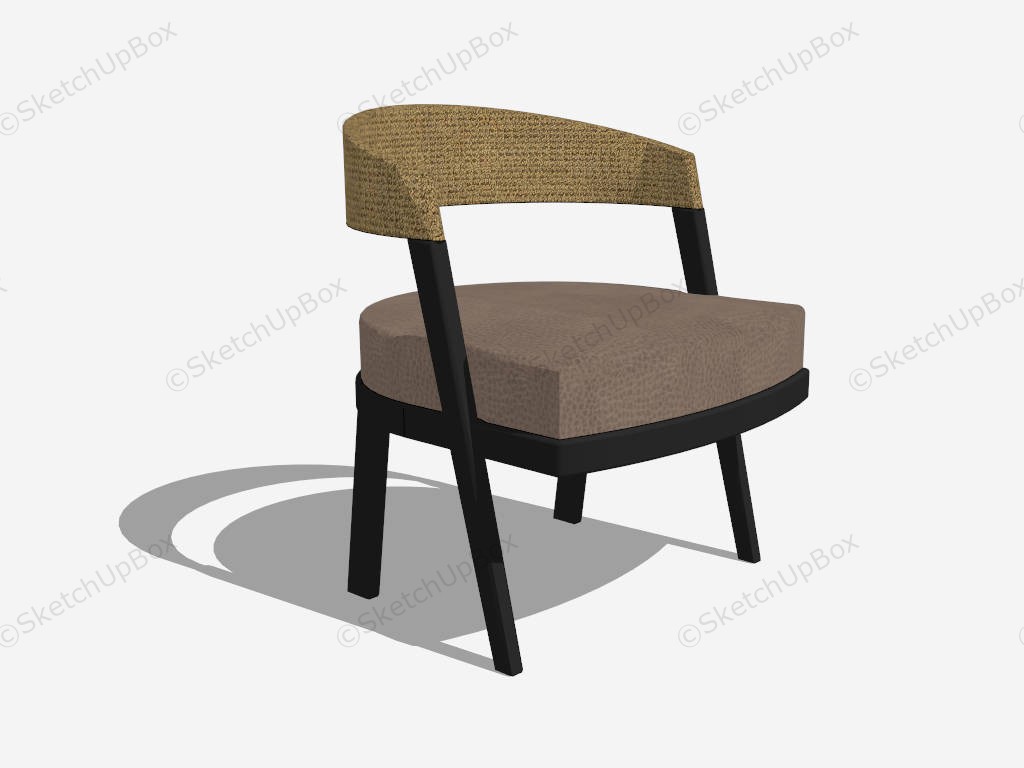 Upholstered Dining Armchair sketchup model preview - SketchupBox