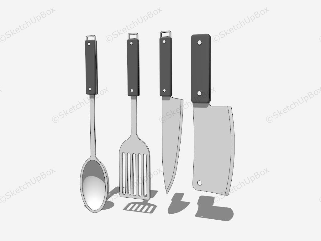 Cooking Spoons & Knives sketchup model preview - SketchupBox