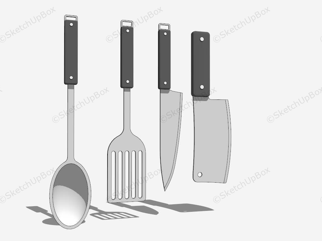 Cooking Spoons & Knives sketchup model preview - SketchupBox