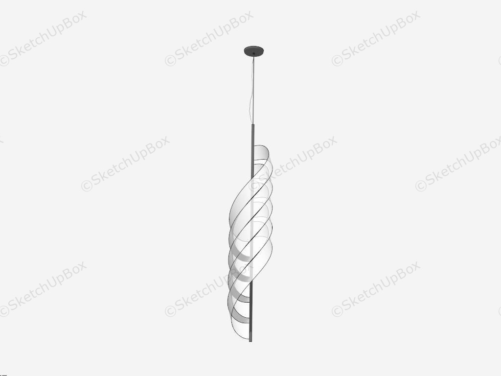 Spiral Pendant Light sketchup model preview - SketchupBox