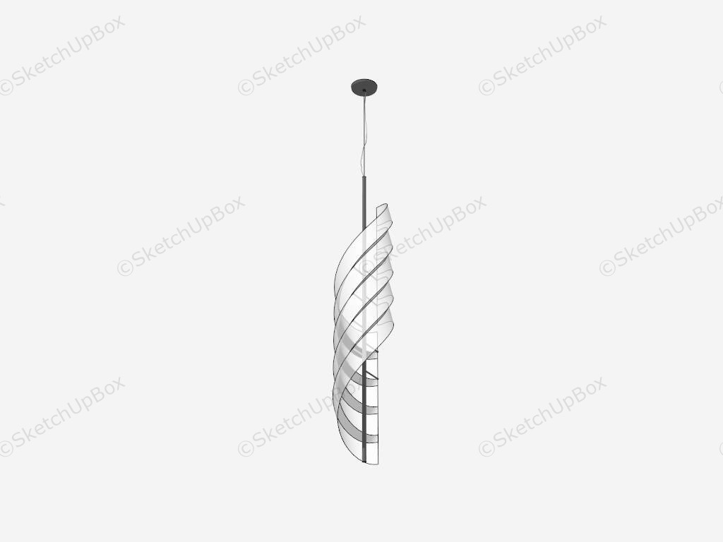 Spiral Pendant Light sketchup model preview - SketchupBox