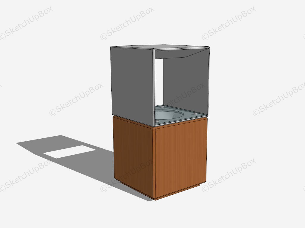 Wooden Cube Floor Lamp sketchup model preview - SketchupBox