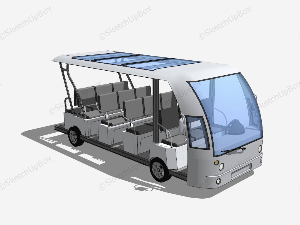 Electric Golf Car Passenger Cart sketchup model preview - SketchupBox