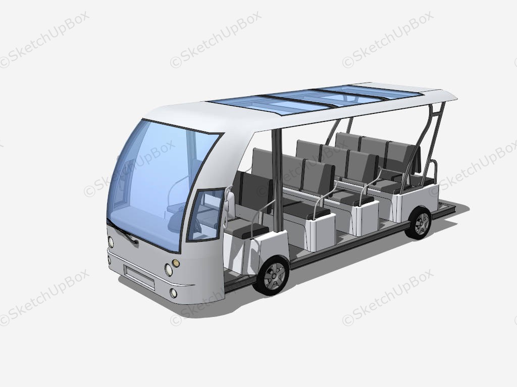 Electric Golf Car Passenger Cart sketchup model preview - SketchupBox