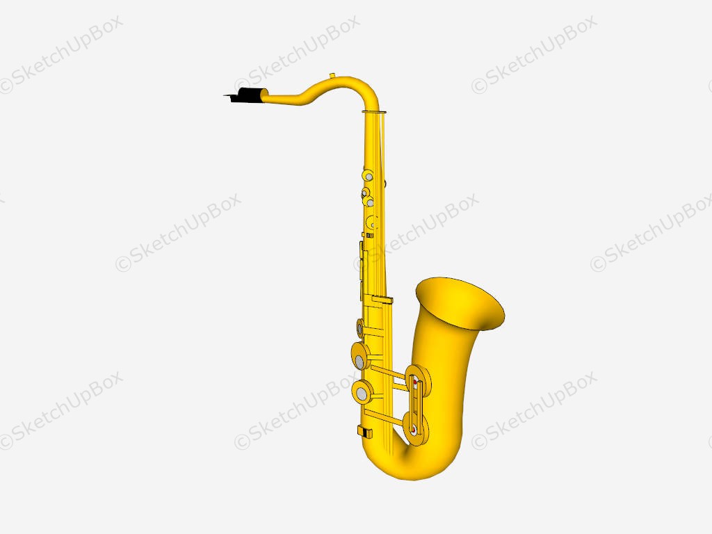 Saxophone Instrument sketchup model preview - SketchupBox