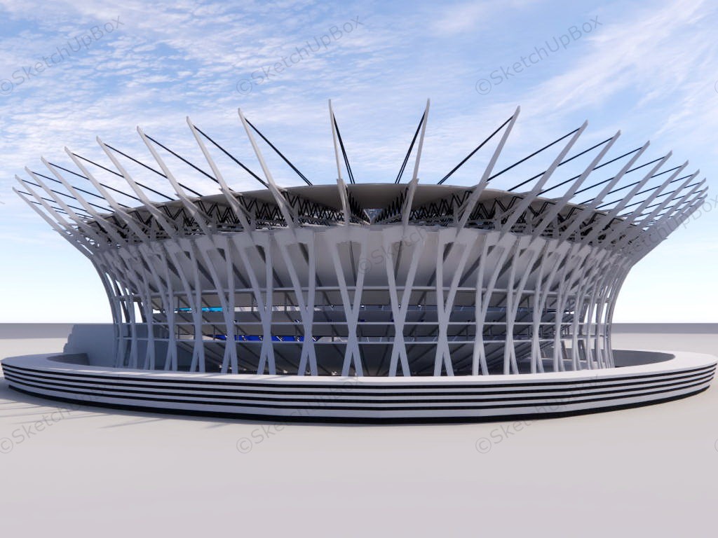 UEFA Stadium sketchup model preview - SketchupBox