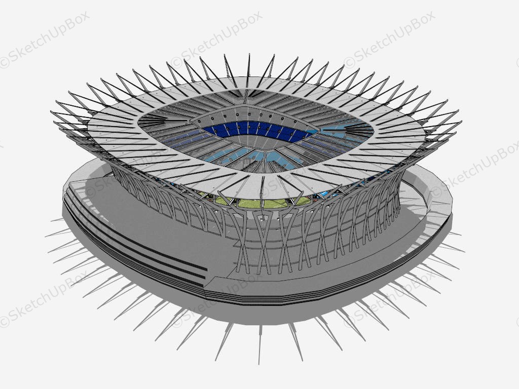 UEFA Stadium sketchup model preview - SketchupBox