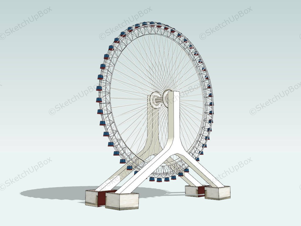 Theme Park Ferris Wheel sketchup model preview - SketchupBox