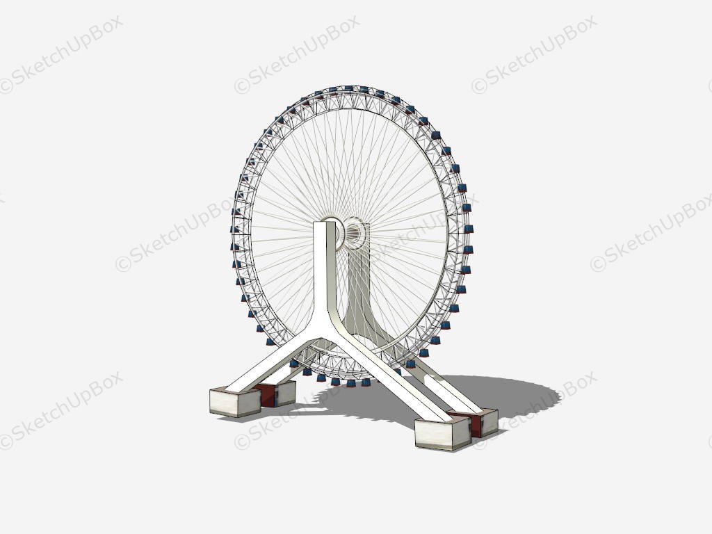 Theme Park Ferris Wheel sketchup model preview - SketchupBox