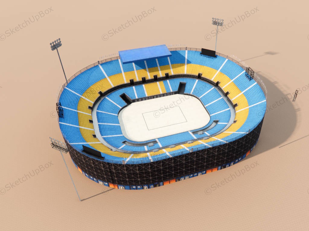 Beach Volleyball Stadium sketchup model preview - SketchupBox