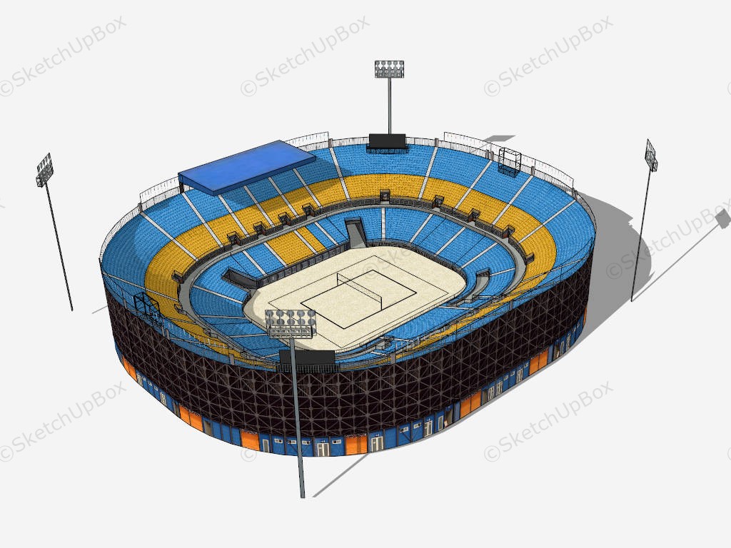 Beach Volleyball Stadium sketchup model preview - SketchupBox