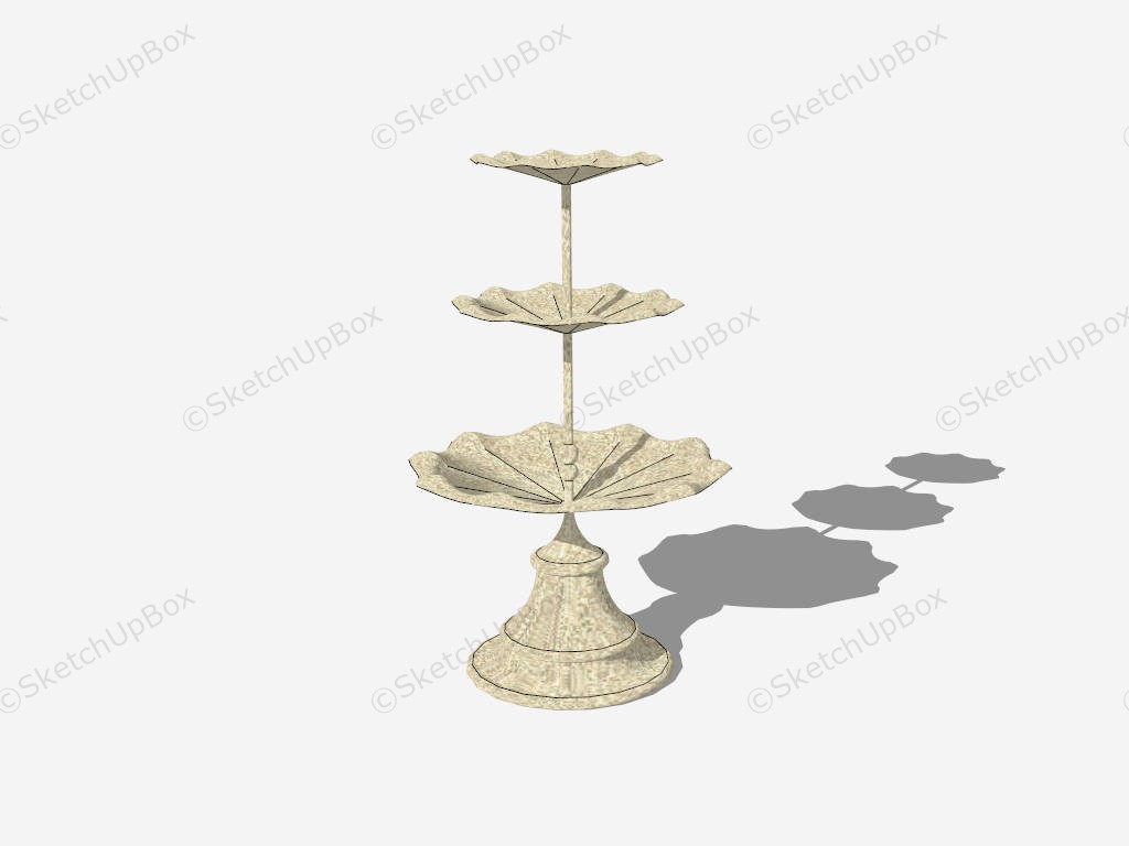 3 Tier Designer Fountain sketchup model preview - SketchupBox