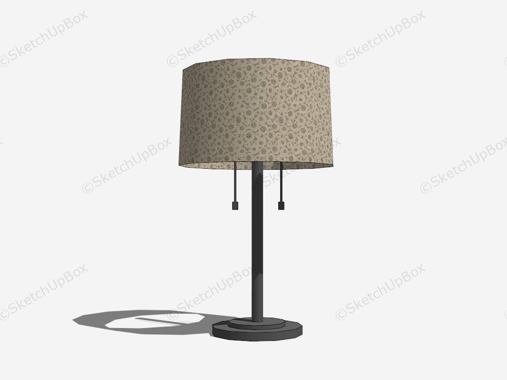 Bedside Table Lamp sketchup model preview - SketchupBox