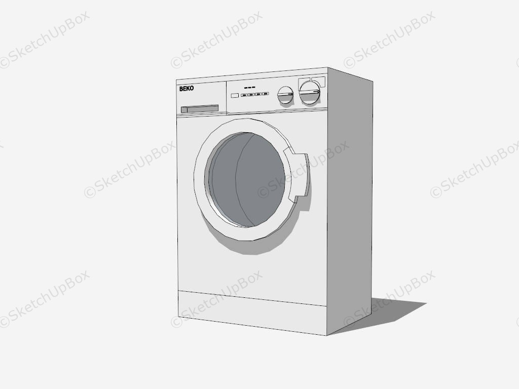 Beko Washing Machine sketchup model preview - SketchupBox