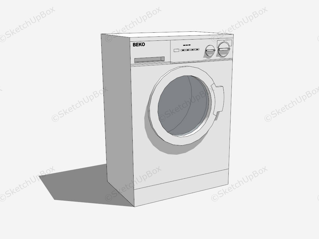 Beko Washing Machine sketchup model preview - SketchupBox