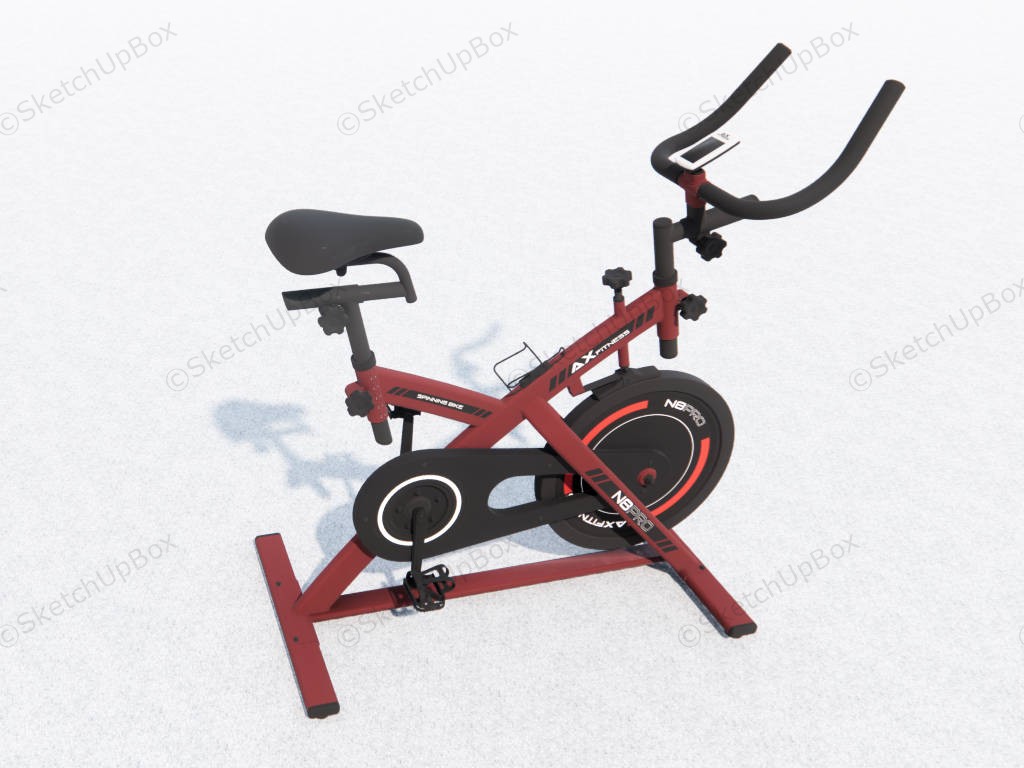 Exercise Spinning Bike sketchup model preview - SketchupBox