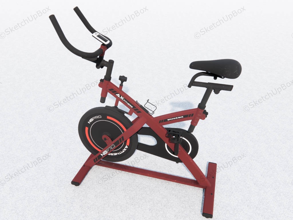 Exercise Spinning Bike sketchup model preview - SketchupBox