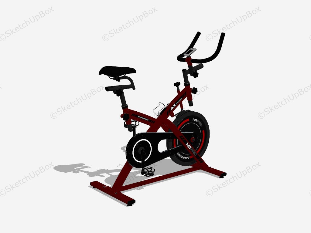 Exercise Spinning Bike sketchup model preview - SketchupBox