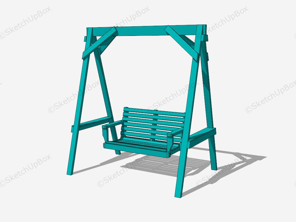 Blue Porch Swing sketchup model preview - SketchupBox