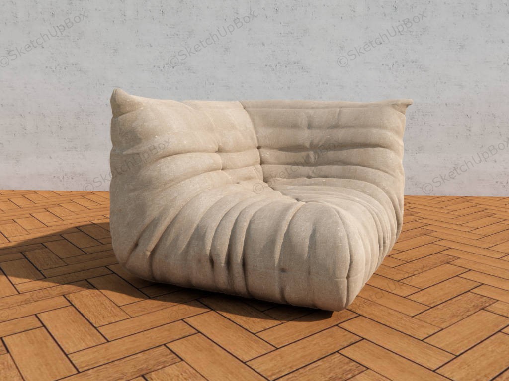 Corner Bean Bag Couch sketchup model preview - SketchupBox