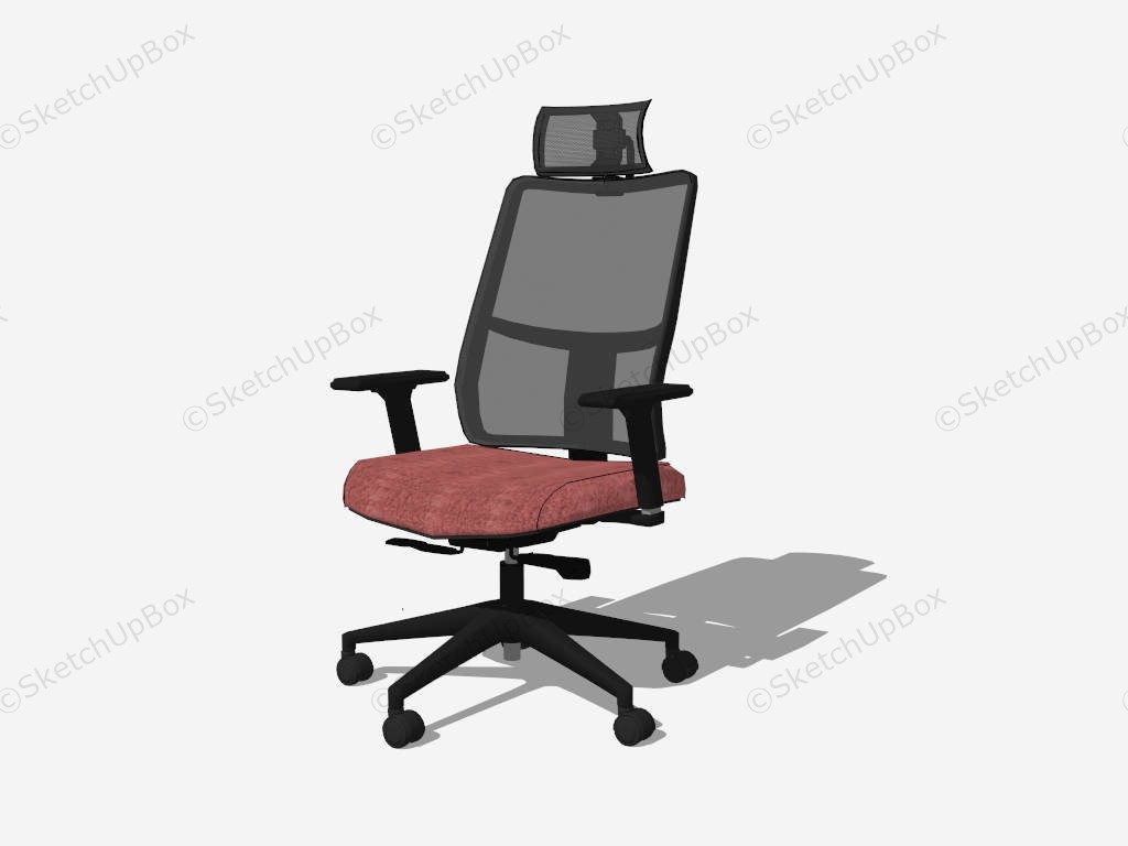 Brown Mesh Office Chair sketchup model preview - SketchupBox