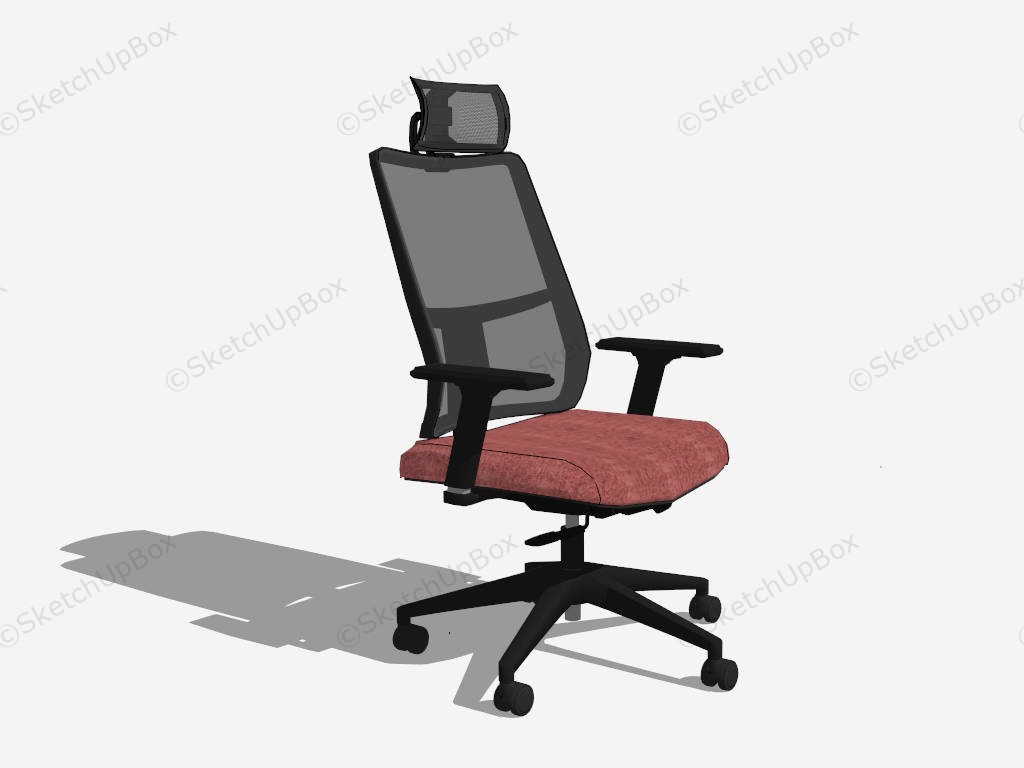 Brown Mesh Office Chair sketchup model preview - SketchupBox