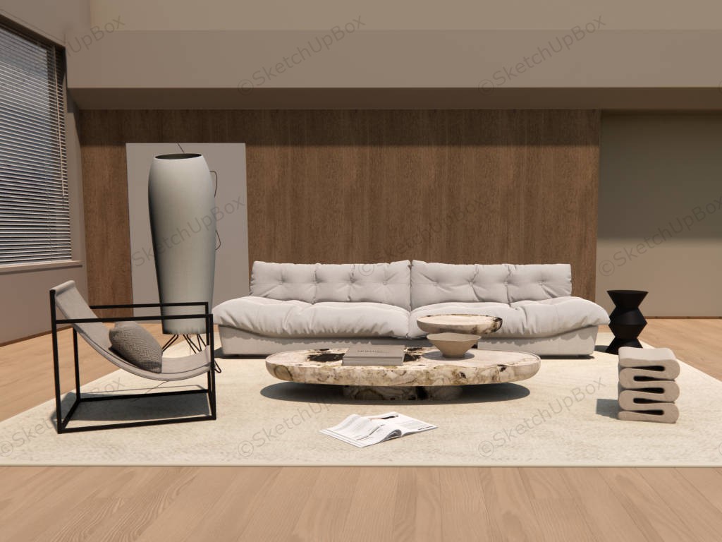 Japanese Living Room Decor Ideas sketchup model preview - SketchupBox