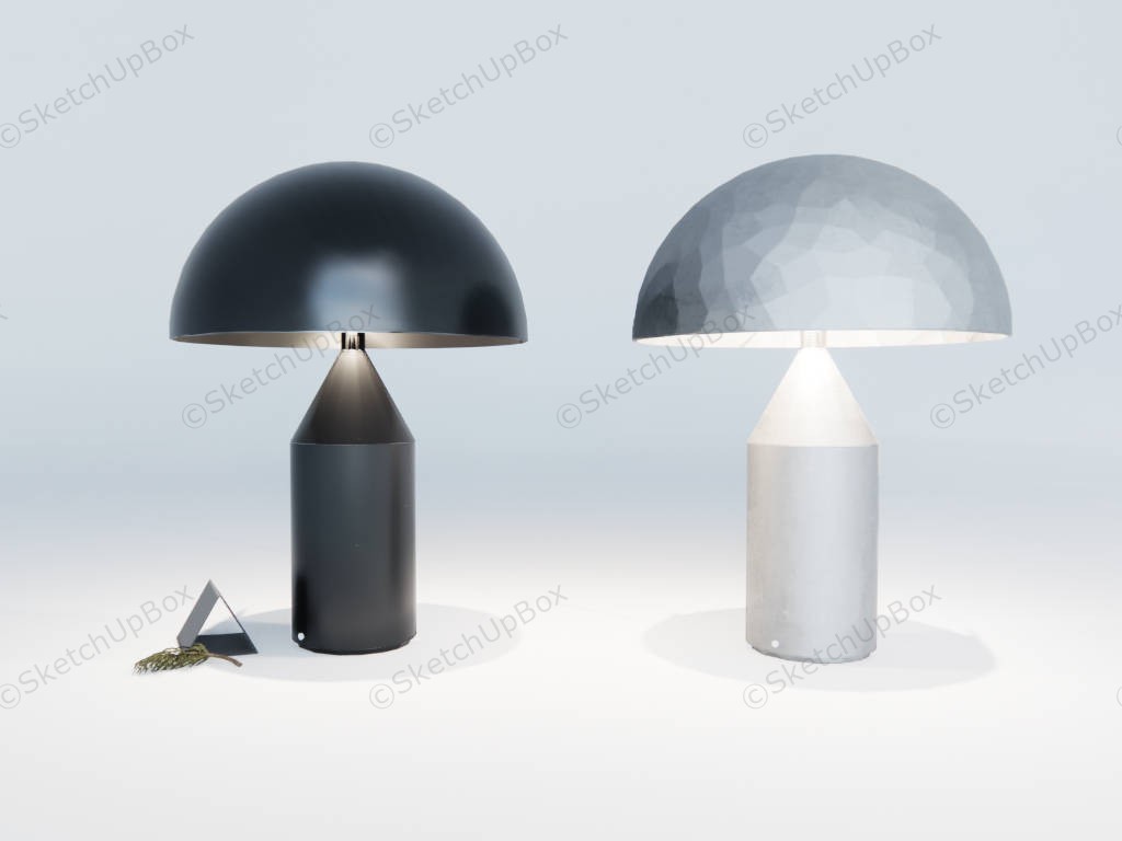 Minimalist Black And White Table Lamps sketchup model preview - SketchupBox