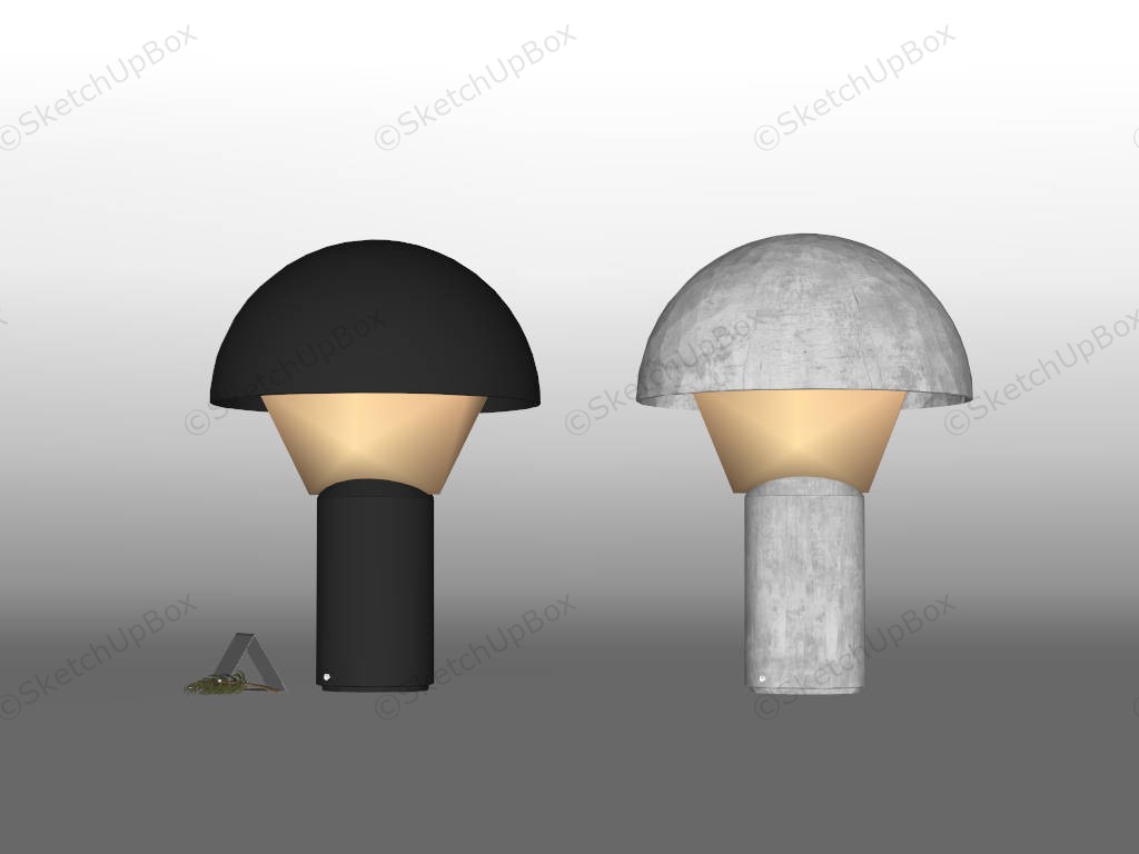 Minimalist Black And White Table Lamps sketchup model preview - SketchupBox