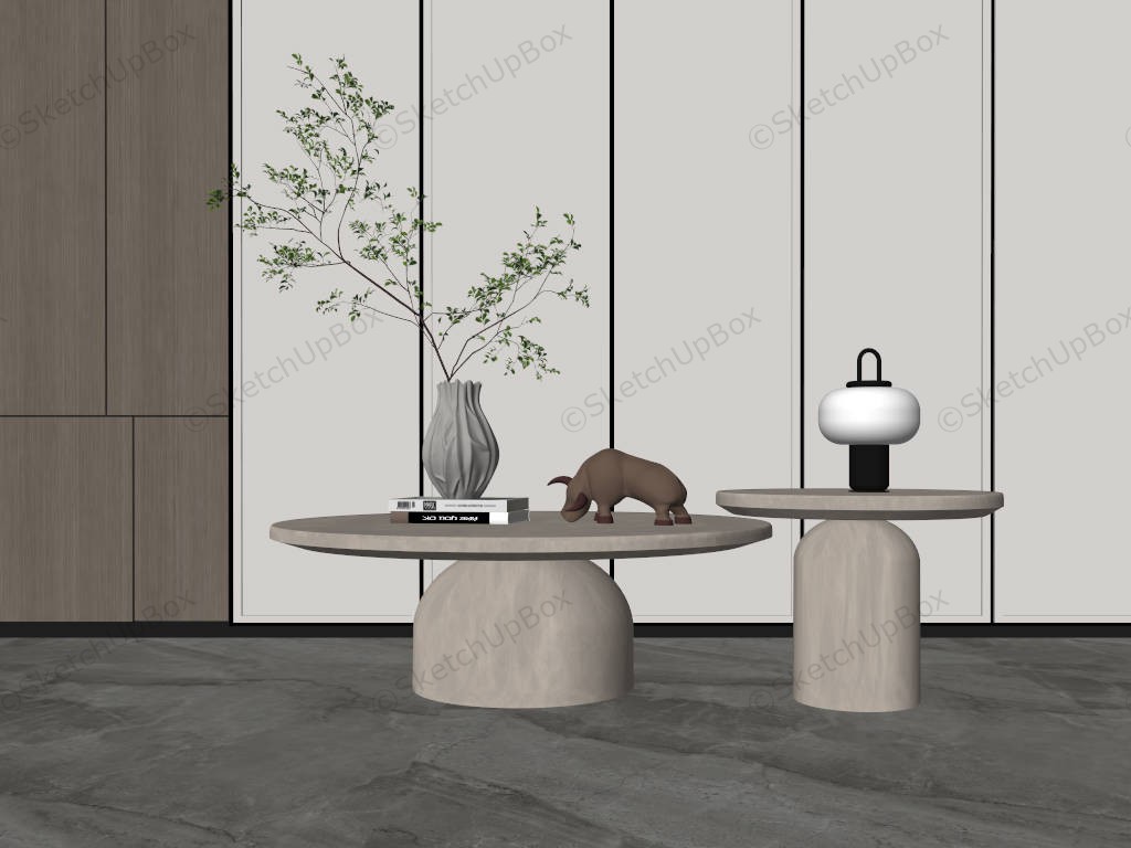 Modern Coffee Table Set sketchup model preview - SketchupBox