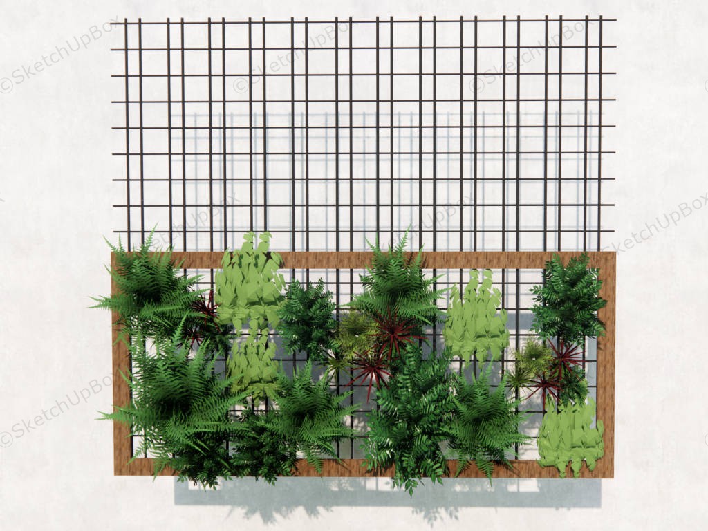Metal Grid Vertical Garden sketchup model preview - SketchupBox
