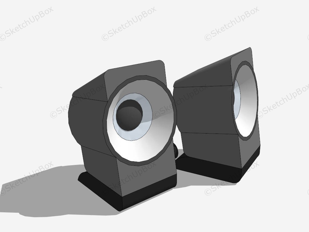 Small Computer Speakers sketchup model preview - SketchupBox