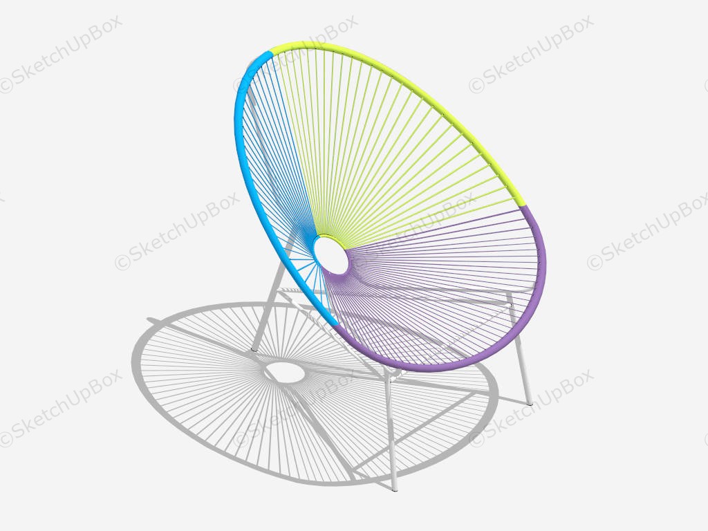 Color Wire Chair sketchup model preview - SketchupBox