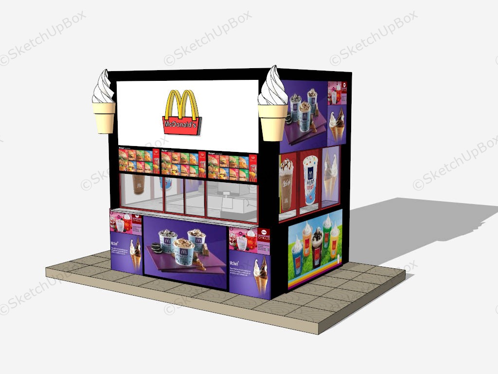 Mcdonald Concession Stand sketchup model preview - SketchupBox