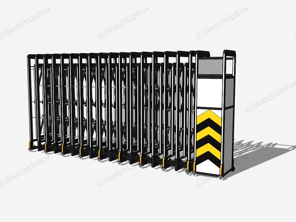 Electric Automatic Folding Gate sketchup model preview - SketchupBox