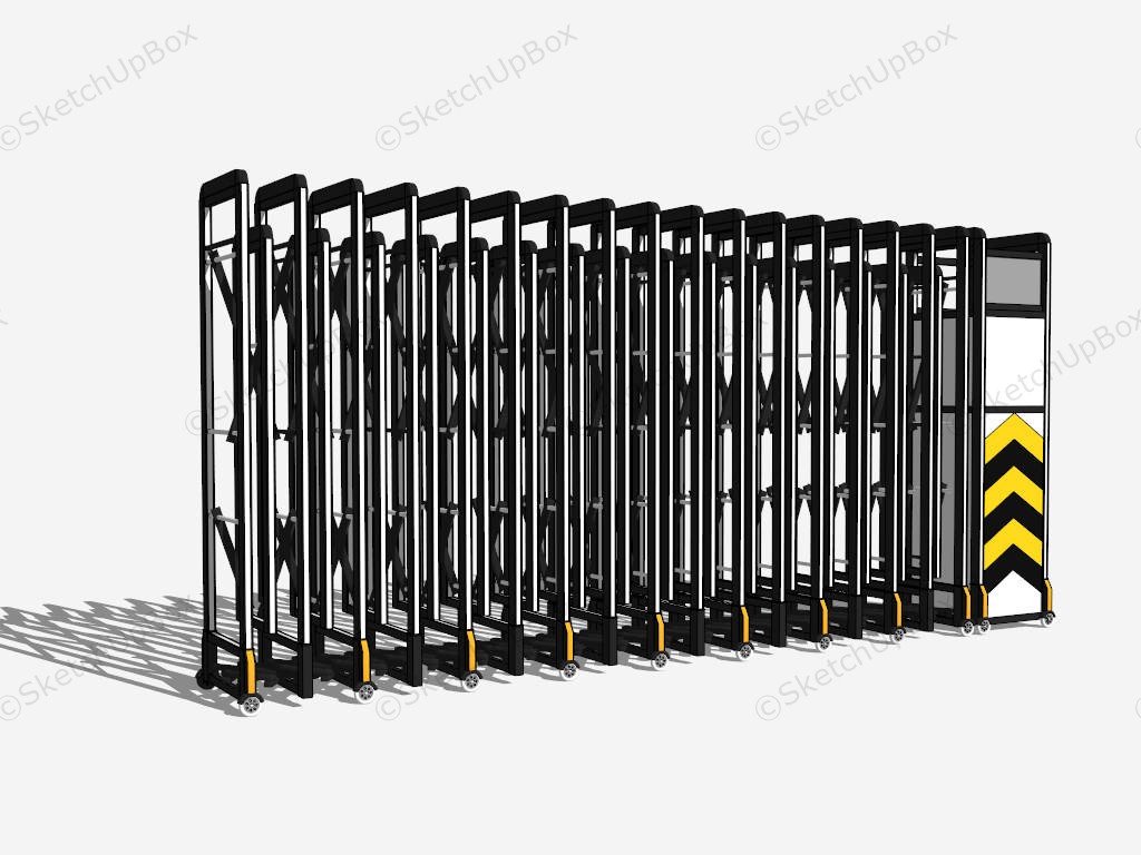 Electric Automatic Folding Gate sketchup model preview - SketchupBox