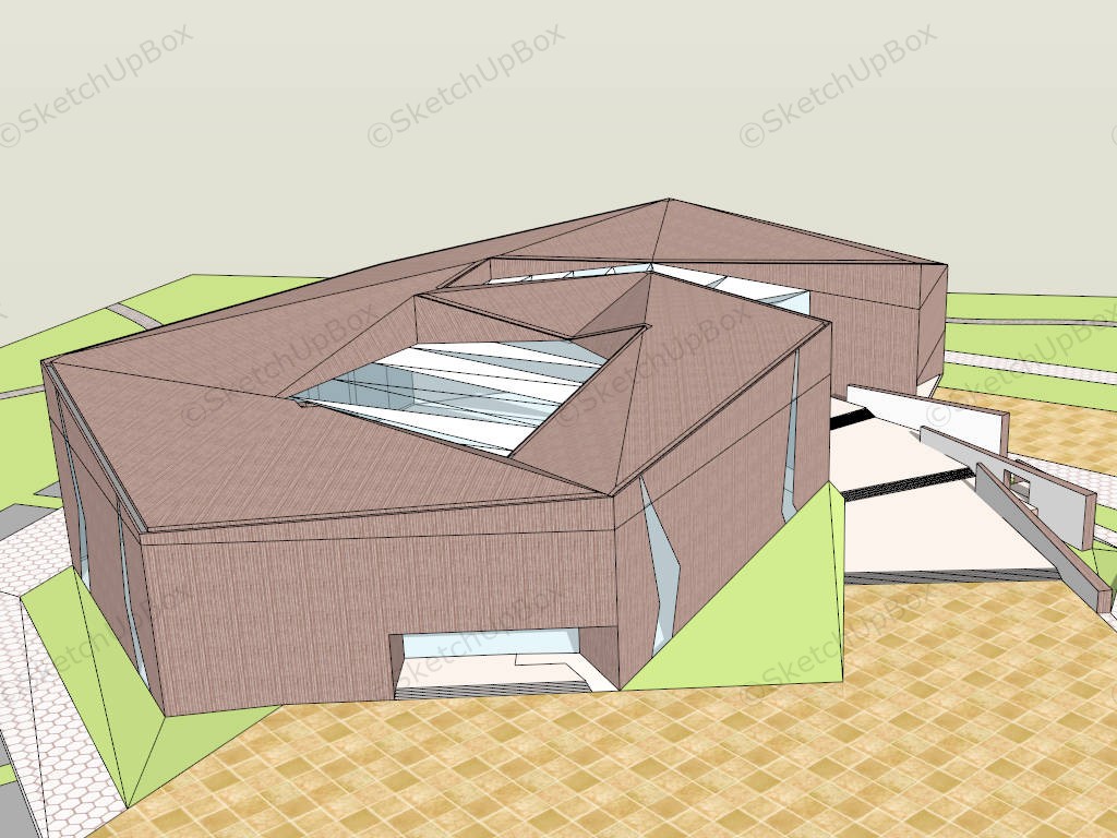 Cultural Center Concept Design sketchup model preview - SketchupBox
