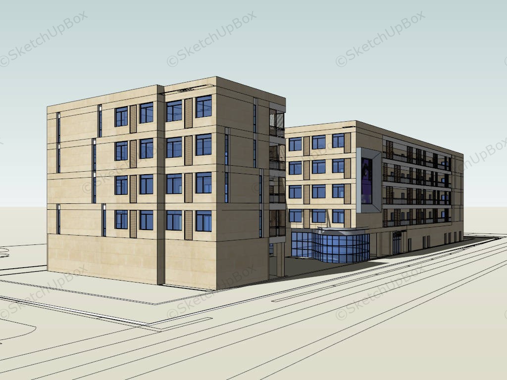 Corporate Office Building sketchup model preview - SketchupBox