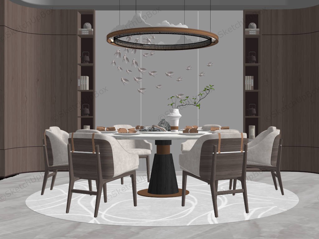 Modern Dining Room Ideas sketchup model preview - SketchupBox