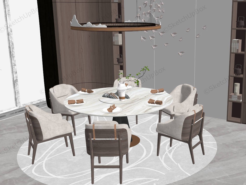 Modern Dining Room Ideas sketchup model preview - SketchupBox