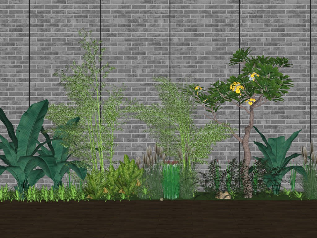 Outdoor Ornamental Plants sketchup model preview - SketchupBox