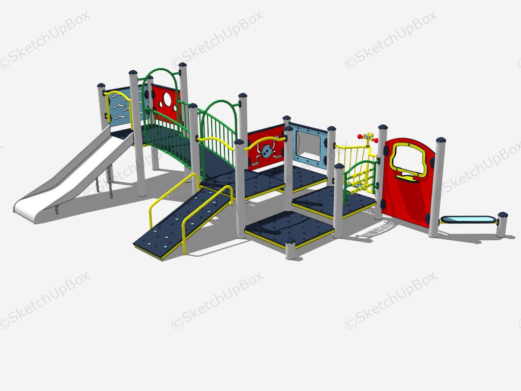 Toddler Playground Climber Slide sketchup model preview - SketchupBox