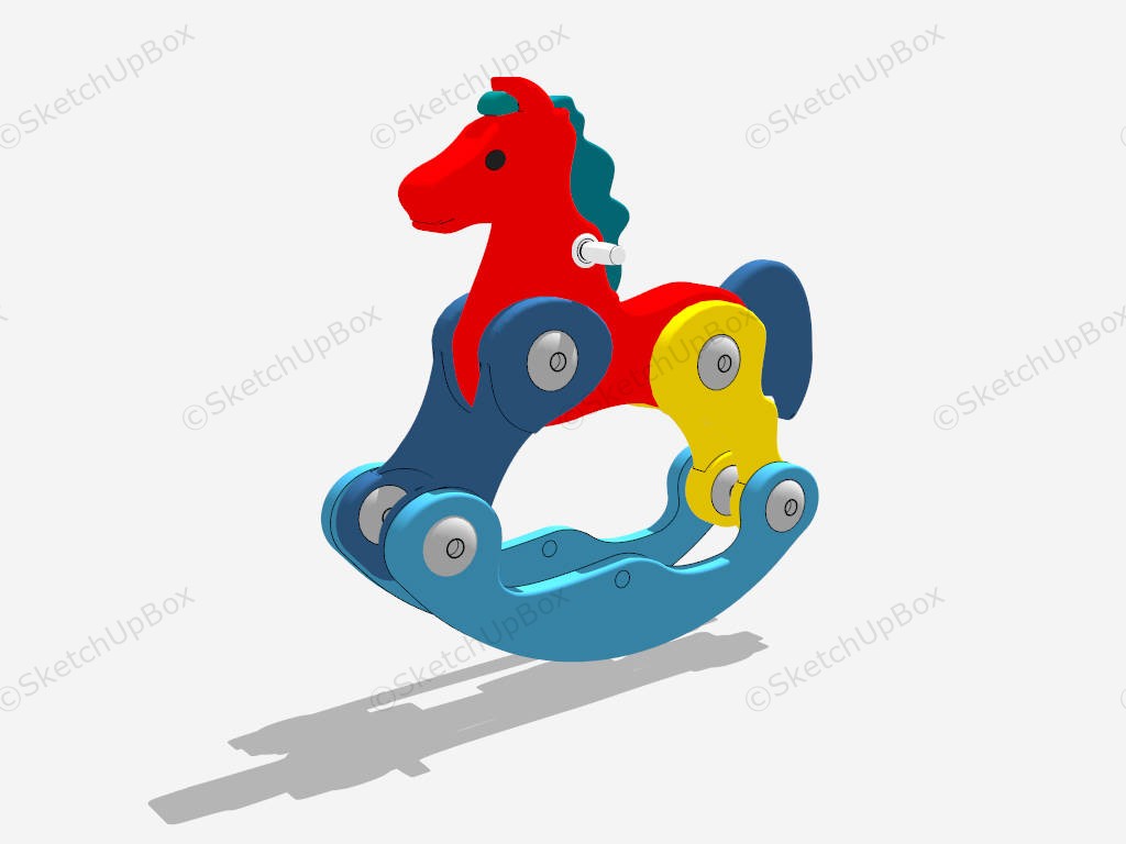 Colorful Rocking Horse sketchup model preview - SketchupBox